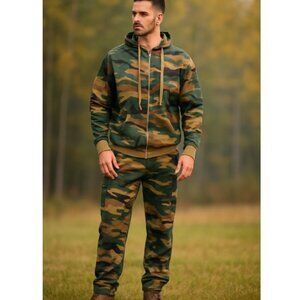 Boulder Creek Camouflage Hoodie Jacket Cargo Sweatpants Thermal Lined Hunting L